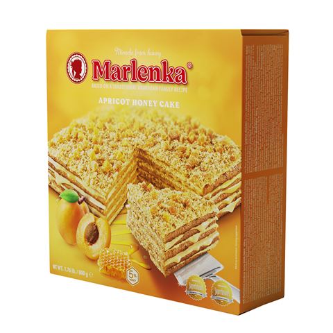 Marlenka mézes barackos torta 800g